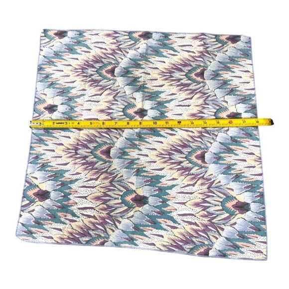 Set Of 6 Lot Soutwest Quilted Abstract Floral Placemats Napkins Vintage Cabin - Picture 5 of 8